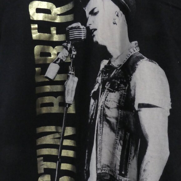 JUSTIN BIEBER - BELIEVE - Live 2013 - North American Tour | Black Tee - T-Shirt - Picture 6 of 16